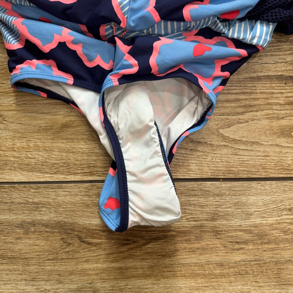 Anne Cole Women Floral Mesh Strapless 1 Piece Swimsuit Multi Size 10 - Picture 11 of 16